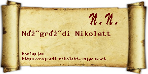 Nógrádi Nikolett névjegykártya